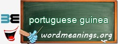WordMeaning blackboard for portuguese guinea